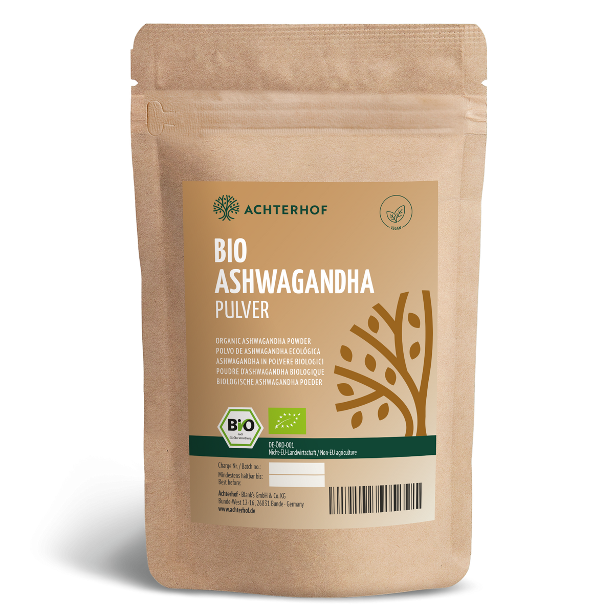 Ashwagandha Pulver Bio (500g)