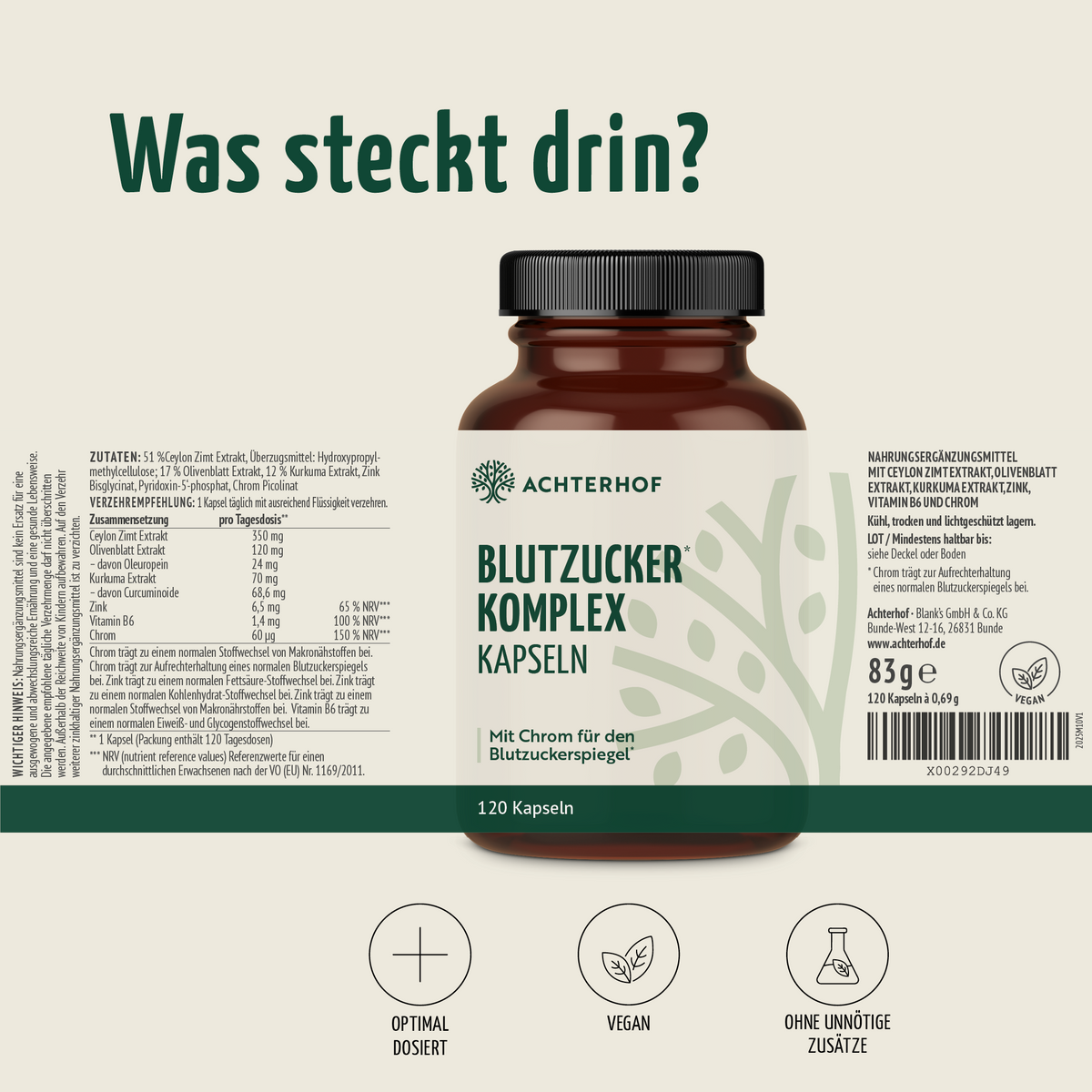 Blutzucker Komplex (120 Kapseln)