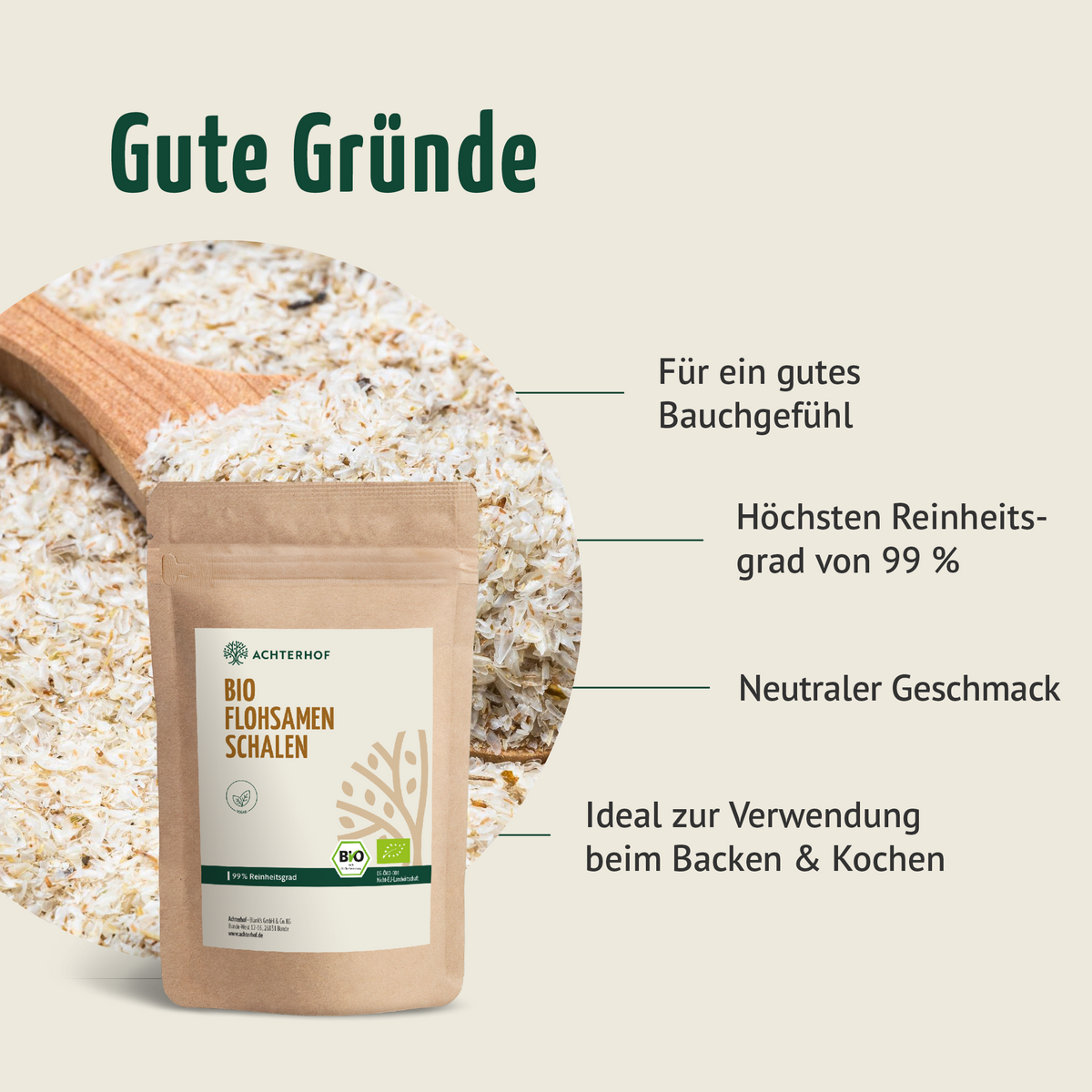 Bio Flohsamenschalen (500g)