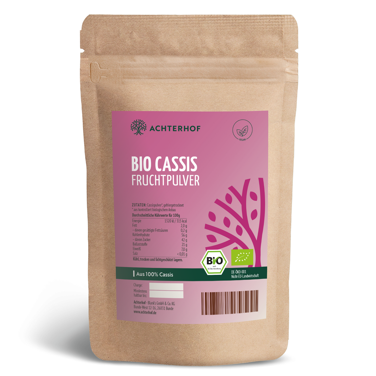 Bio Cassis Fruchtpulver (250g)