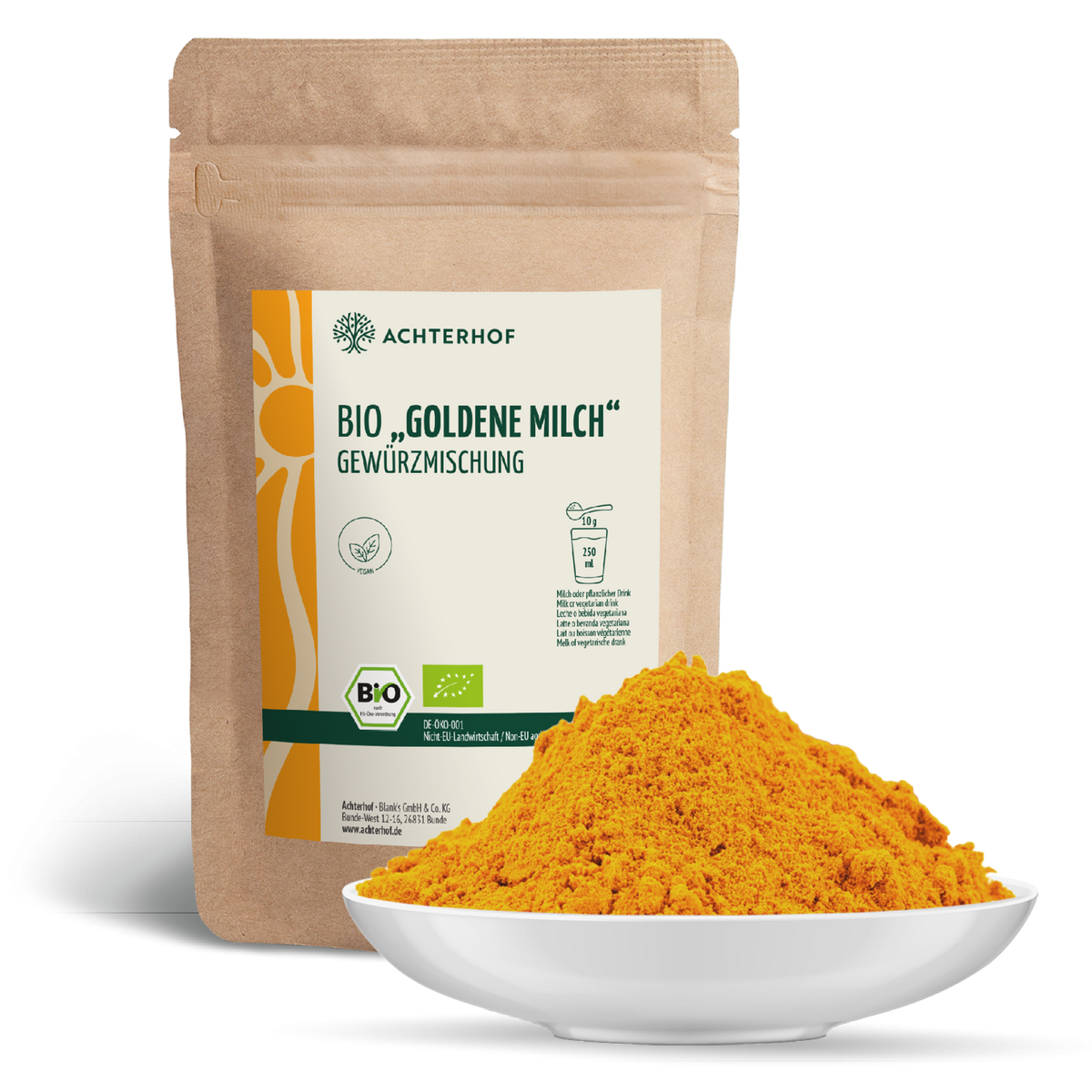 Goldene Milch Gewürzmischung Bio (250g)