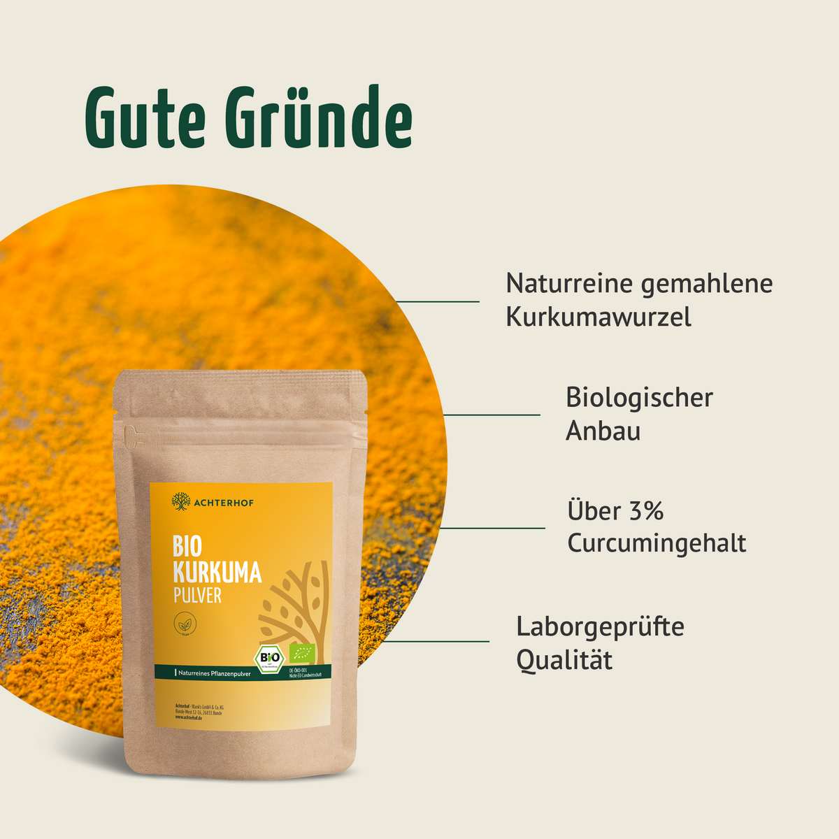 Bio Kurkuma Pulver (250g)