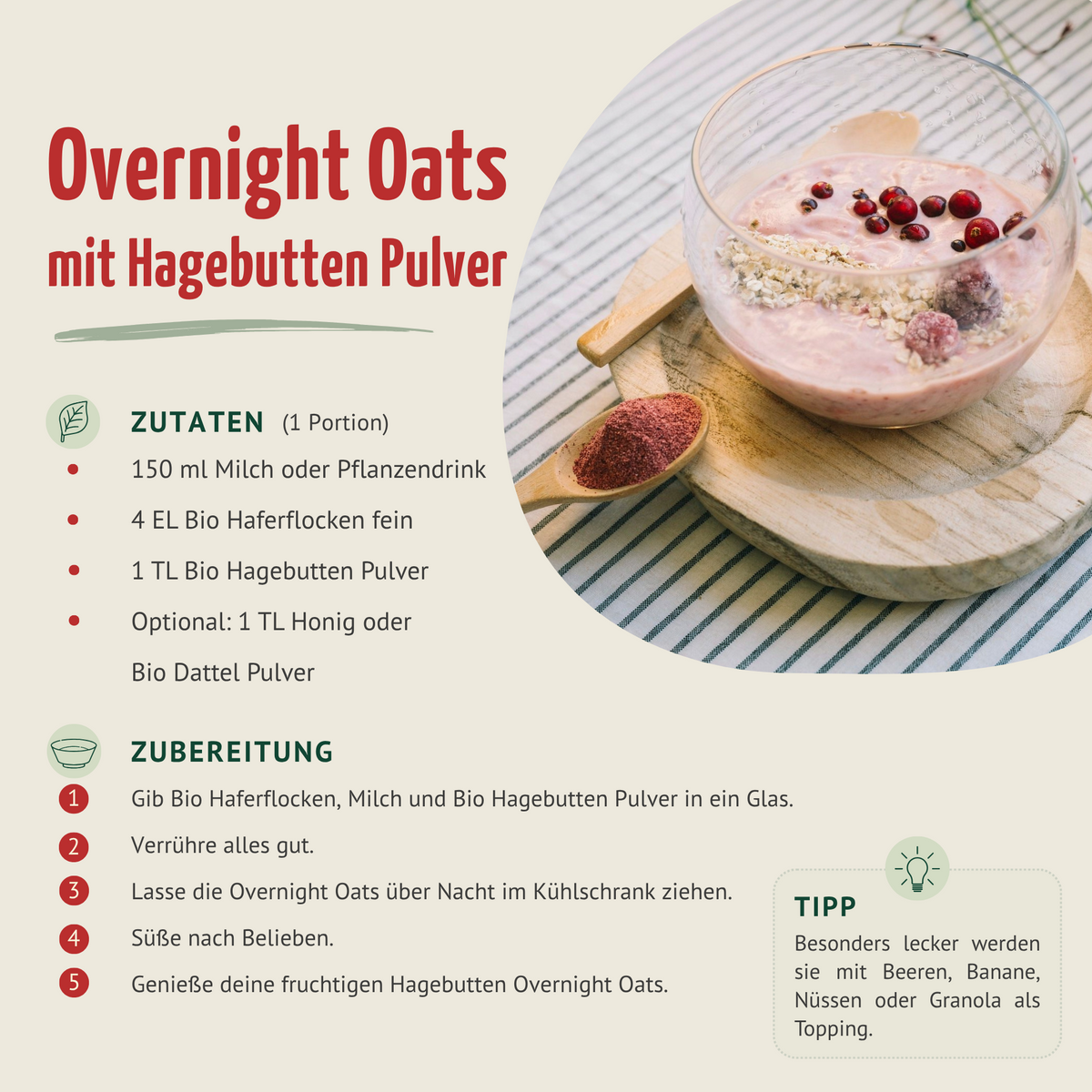 Bio Hagebutten Pulver (500g)