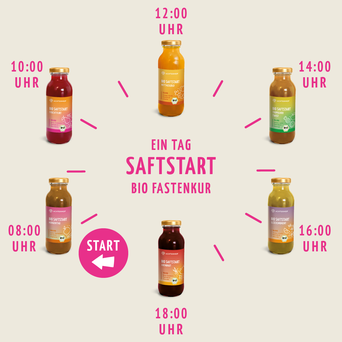 Saftstart Bio Fastenkur 7 Tage (42 Flaschen)