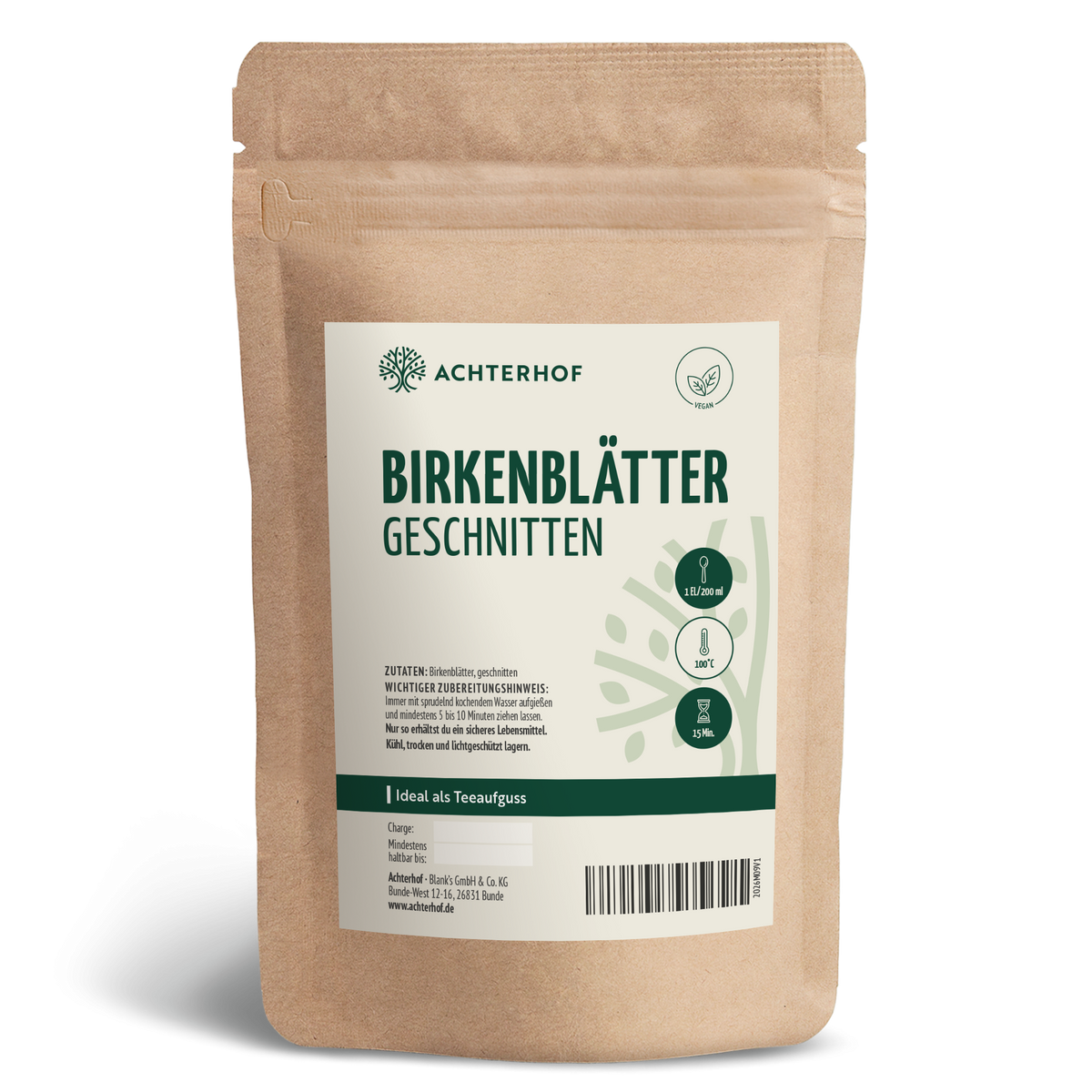 Birkenblätter geschnitten (250g)