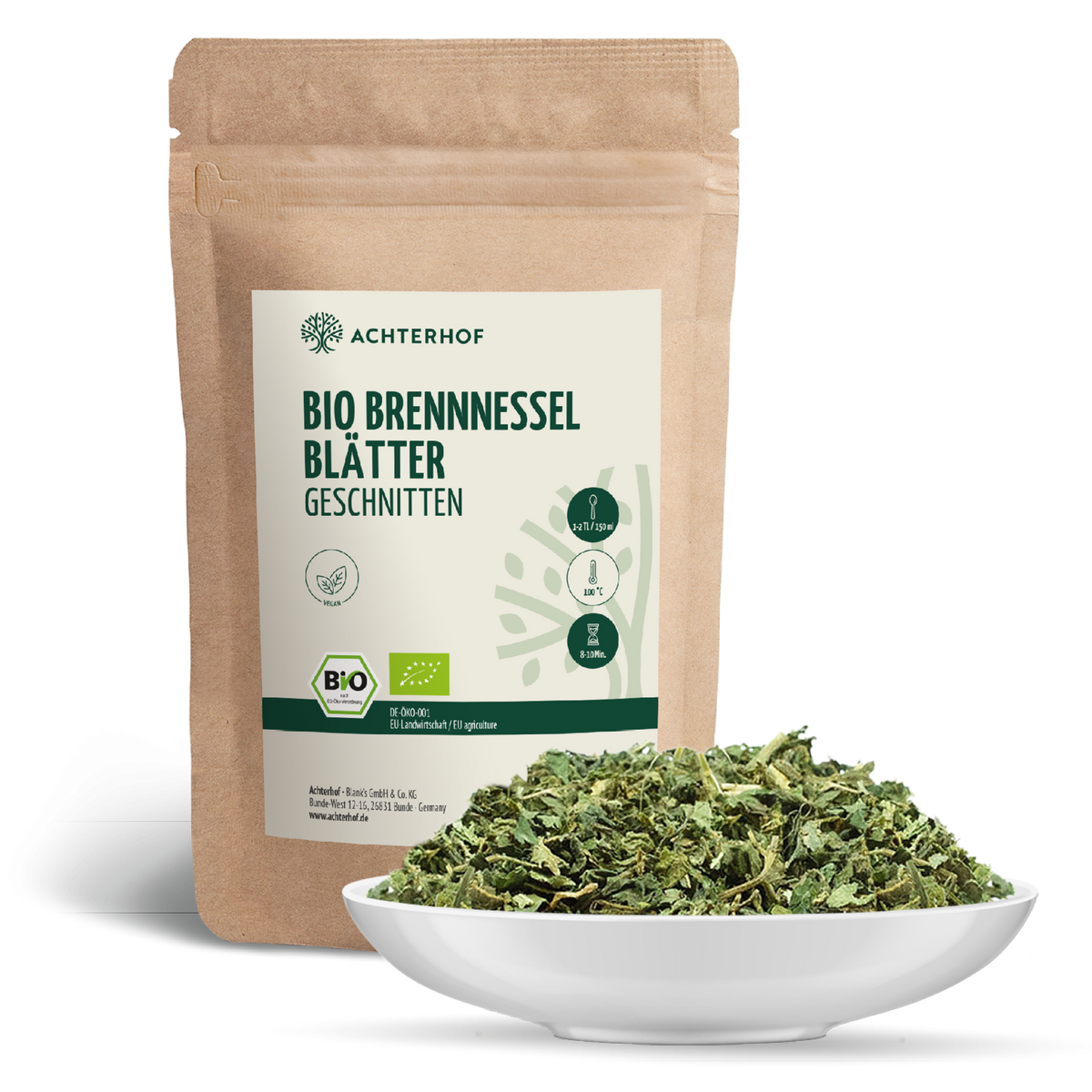 Brennnesselblätter geschnitten Bio (1000g)