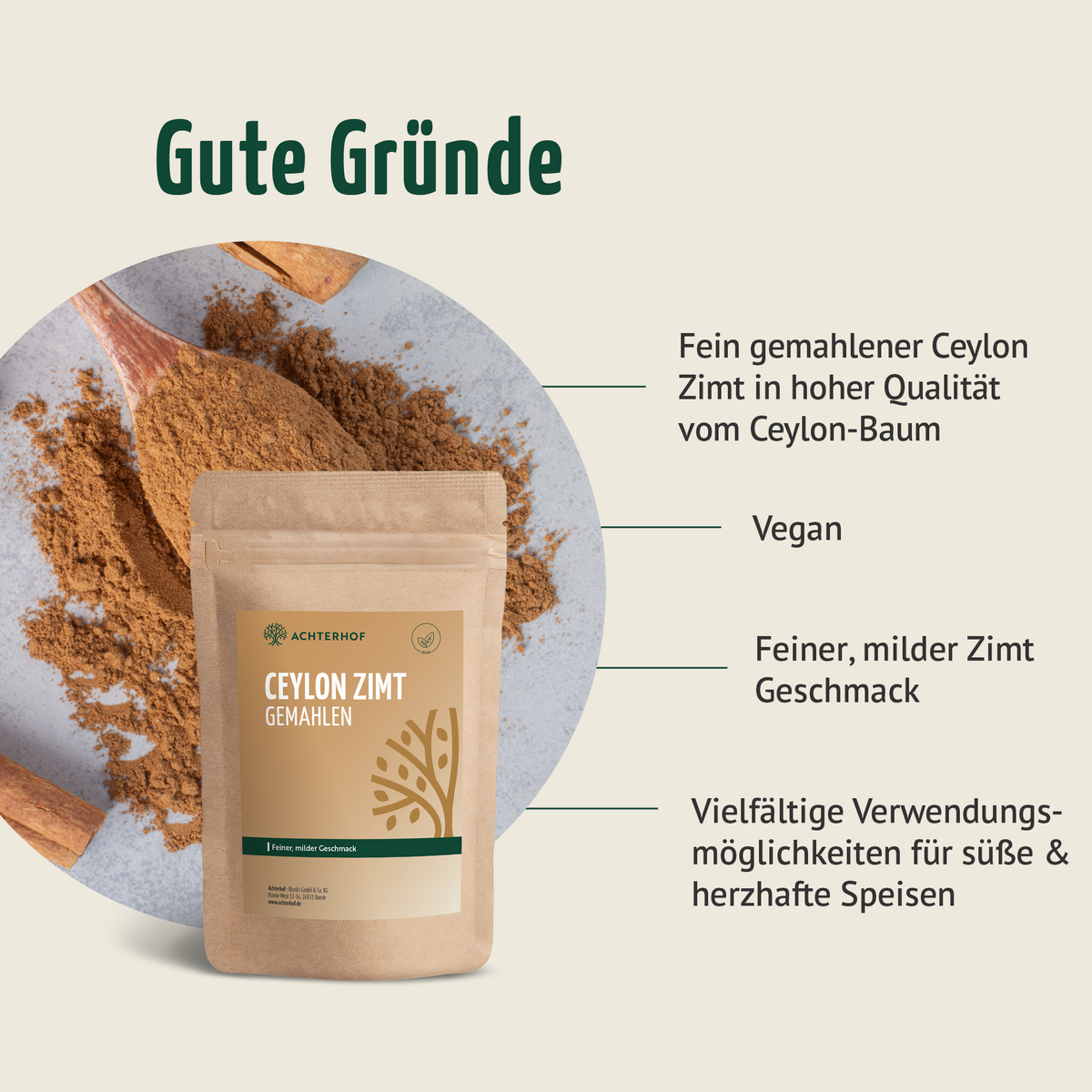 Ceylon Zimt gemahlen (1000g)