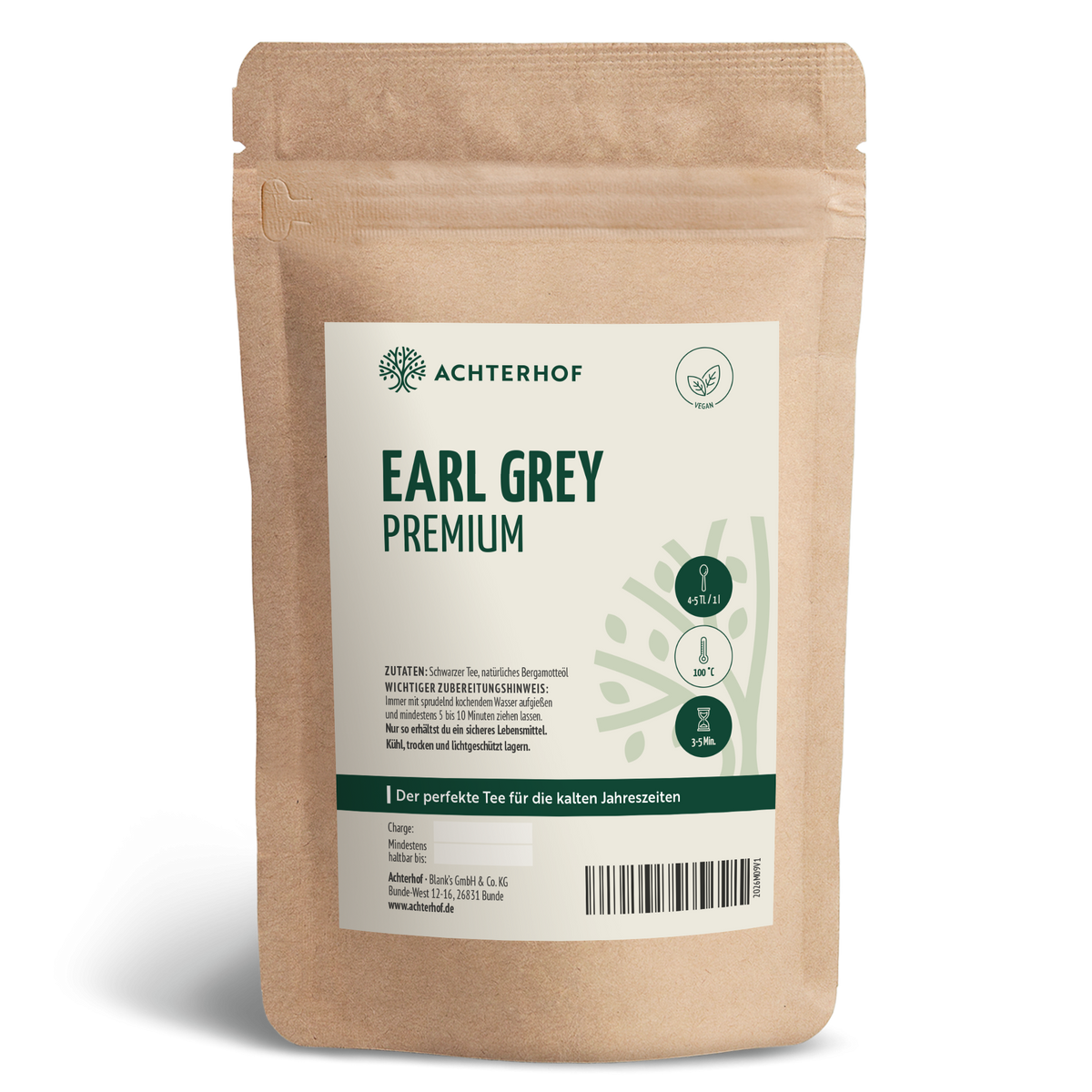 Schwarzer Tee Earl Grey Premium (100g)