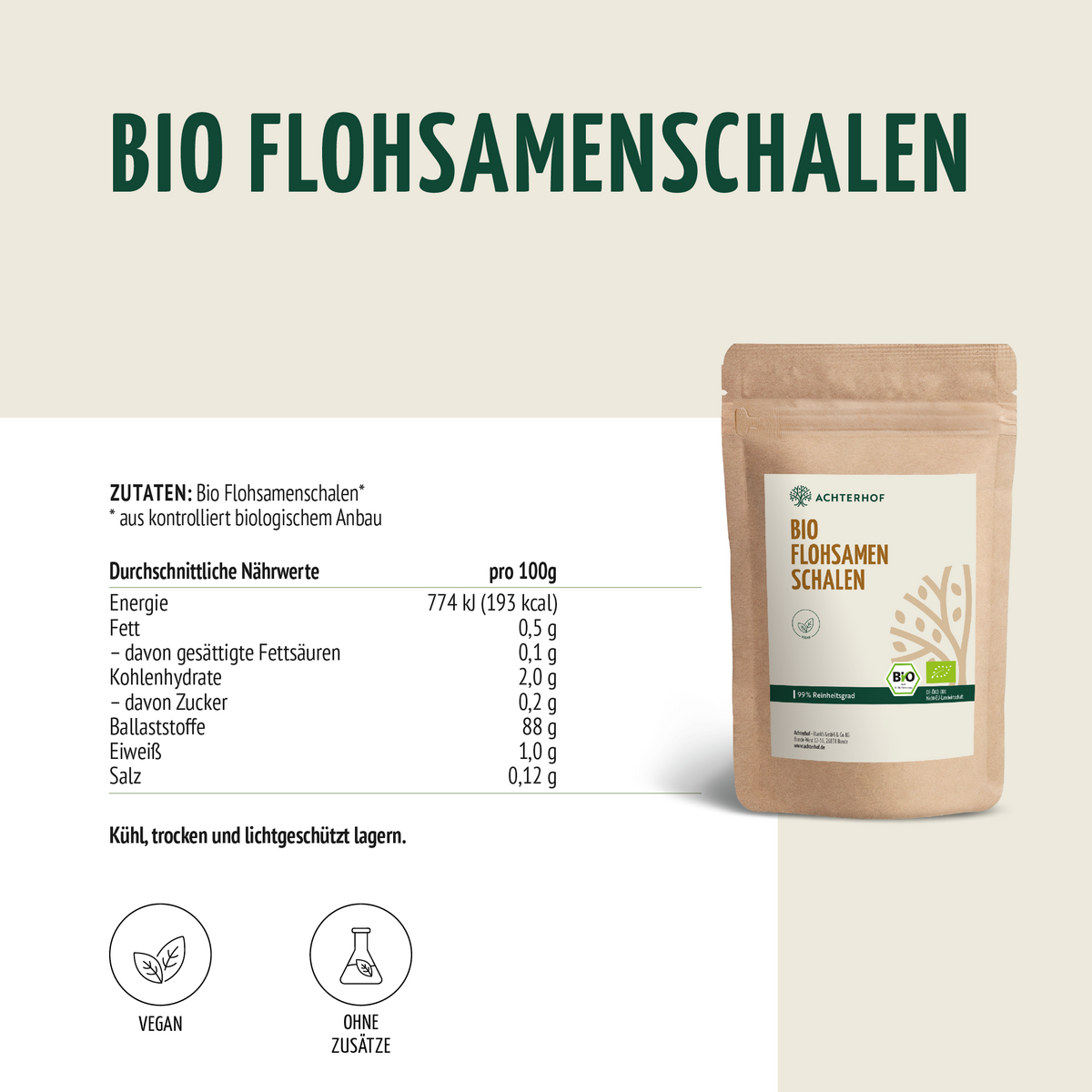 Bio Flohsamenschalen (200g)