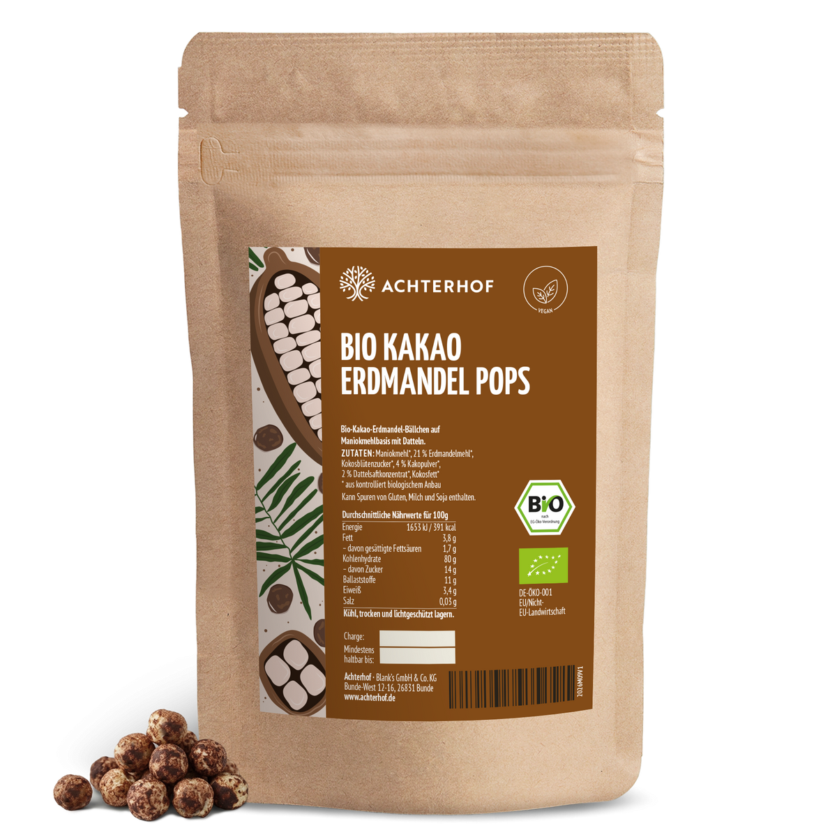 Bio Kakao Erdmandel Pops (100g)