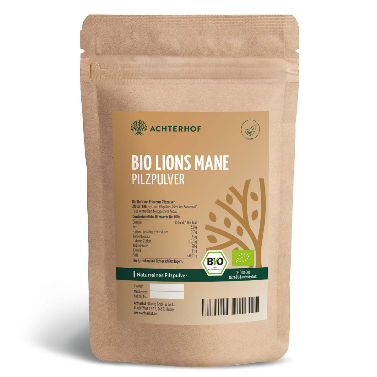 Bio Lions Mane Pilzpulver (250g)