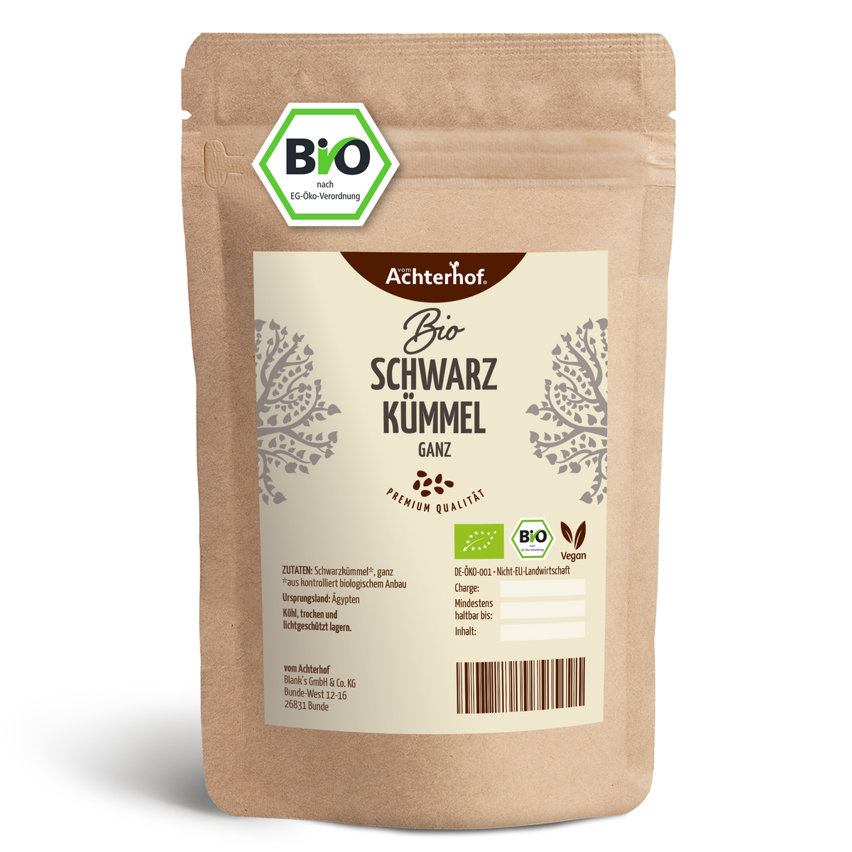 Schwarzkümmel ganz Bio (250g)