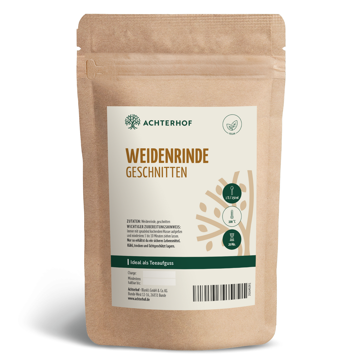 Weidenrinde geschnitten (250g)